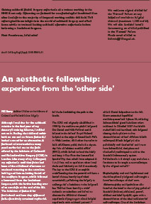 An Aesthetic Fellowship article featuring Mr Miles Berry